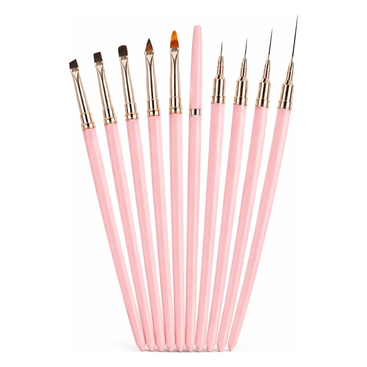 Set de 10 pinceaux liner pour nail art