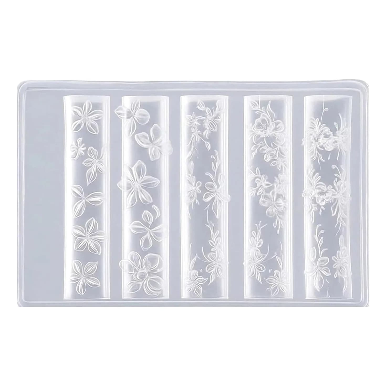 Moule silicone 3D nail art, fleurs
