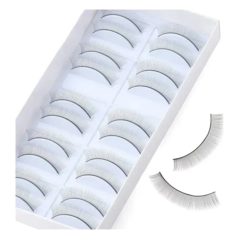 Faux cils d’entraînement en bande, boîte de 10 paires