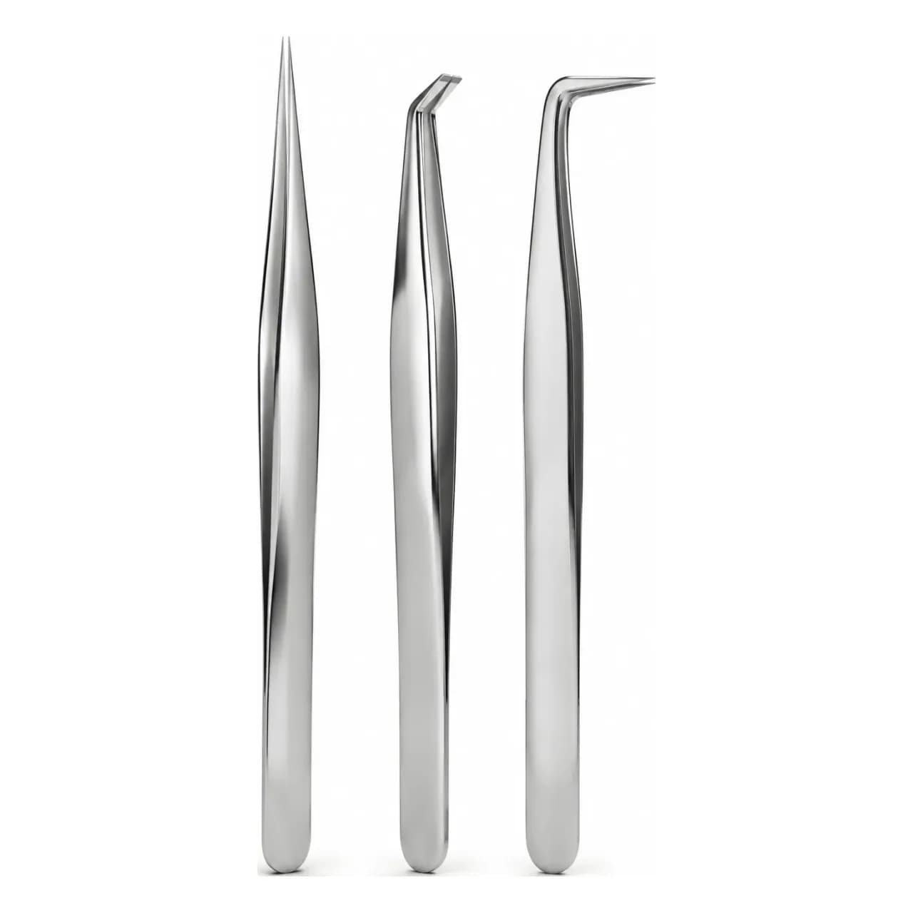 Set de 3 pincettes volume (droite, boot, L)